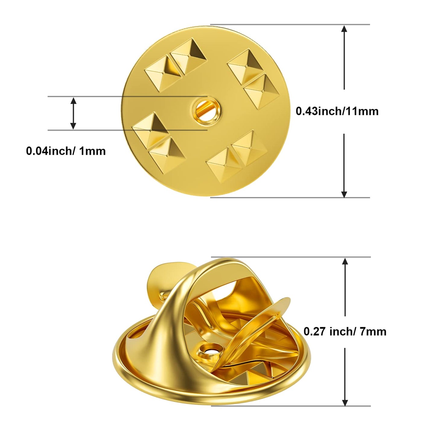 REPUESTO PARA PIN INDIVIDUAL - BROCHE DE PRESION DORADO