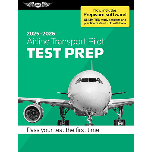 ASA TEST PREP 2025-2026: AIRLINE TRANSPORT PILOT TEST PREP WITH PREPWARE SOFTWARE (SOFTCOVER)