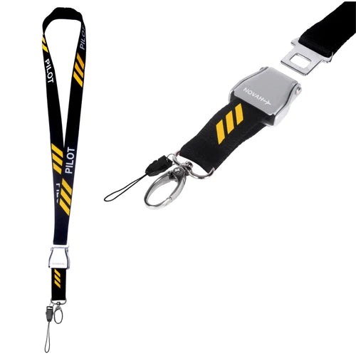 PILOT YELLOW STRIPES LANYARD