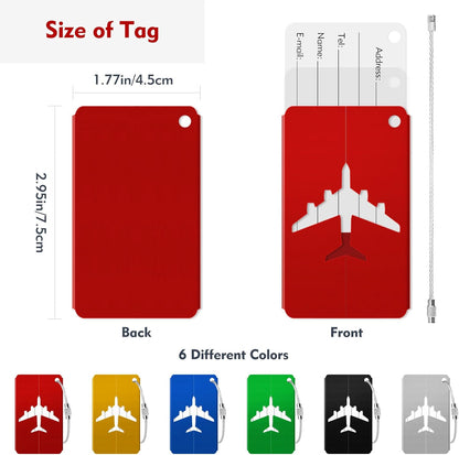 TAG DE METAL DE AVIÓN.