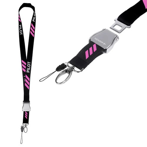 PILOT PINK STRIPES LANYARD