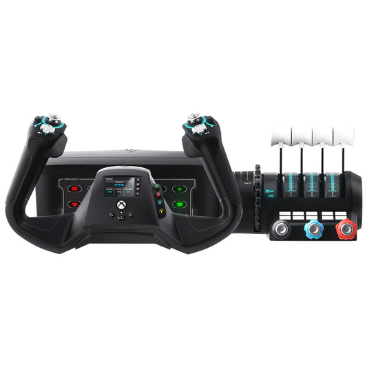 SIMULADOR DE VUELO VELOCITYONE DE TURTLE BEACH SISTEMA DE ACELERADOR Y YUGO DE CONTROL UNIVERSAL