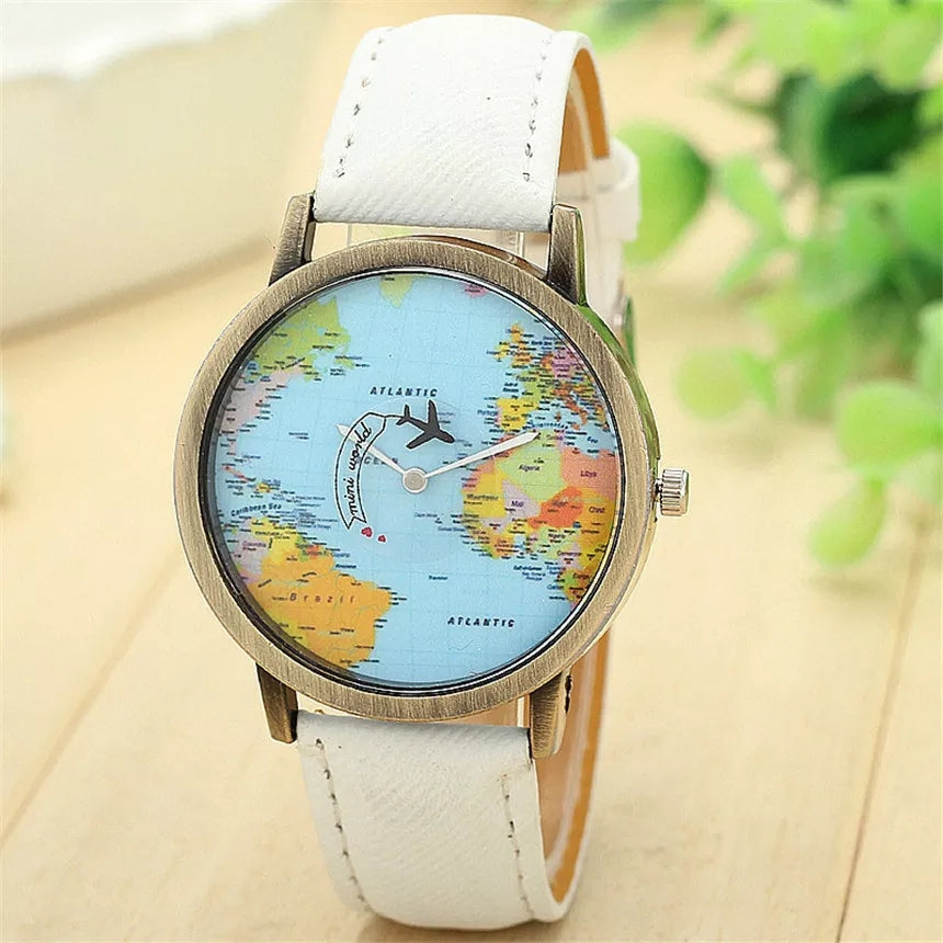 RELOJ PARA DAMA MAPA MUNDIAL