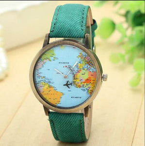 RELOJ PARA DAMA MAPA MUNDIAL