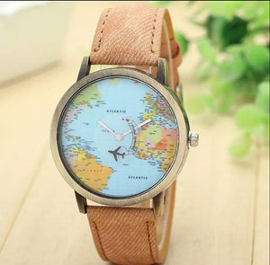 RELOJ PARA DAMA MAPA MUNDIAL