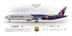 Load image into Gallery viewer, AVION ESCALA QATAR BARCELONA B777 1:130
